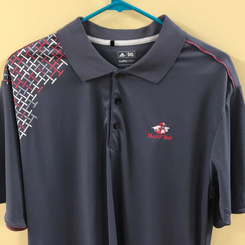 Adidas ClimaCool golf shirt.